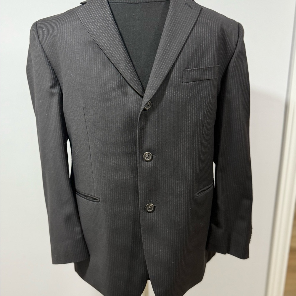 Chaps Charcoal Pinstripe Men's Suit